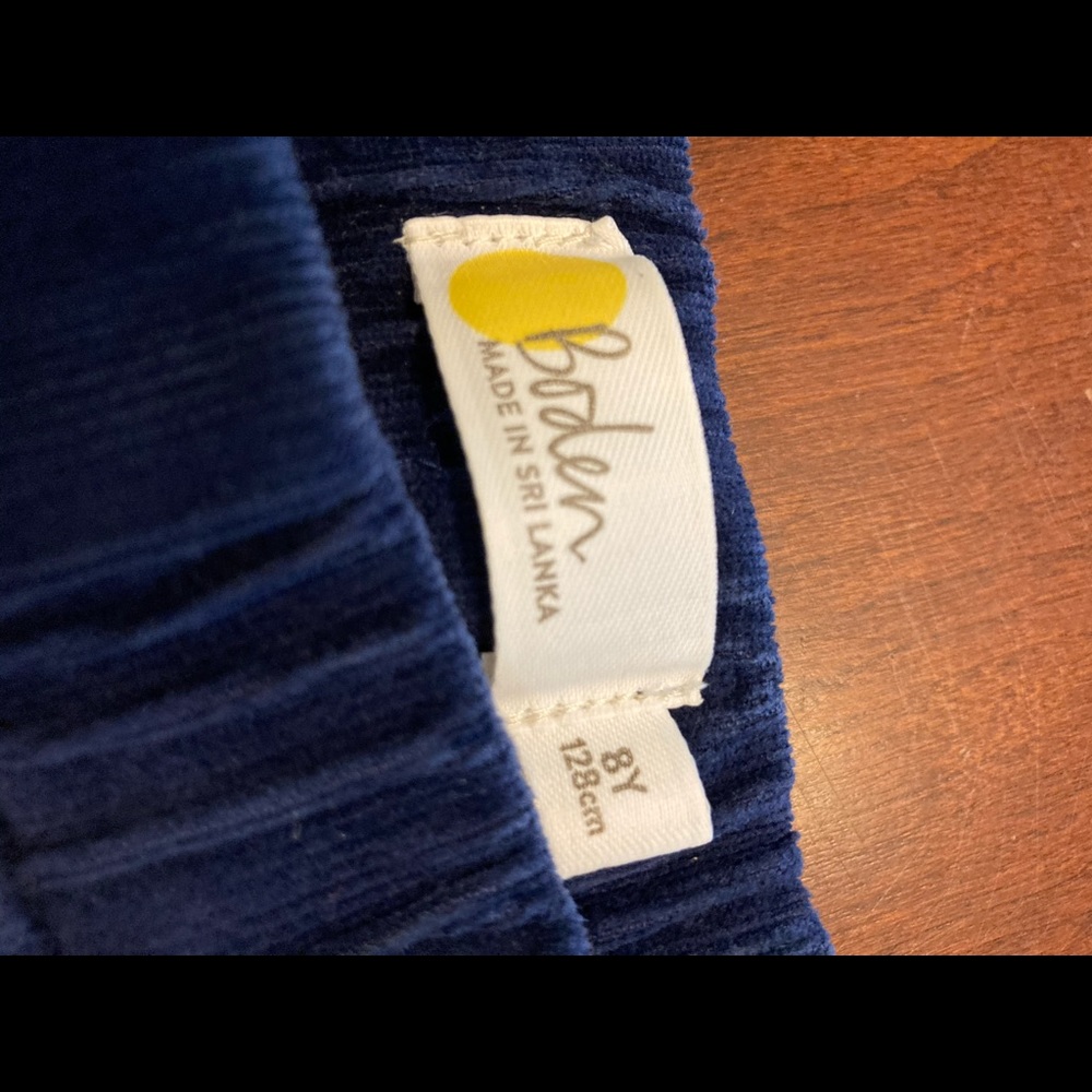 Mini Boden, Navy corduroy  jeggings, sz 8
